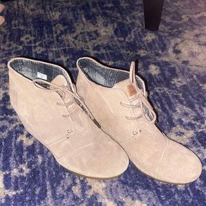 TOMS Suede Wedge Bootie